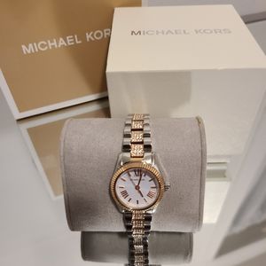 Michael Kors mini Camille pave two-tone watch